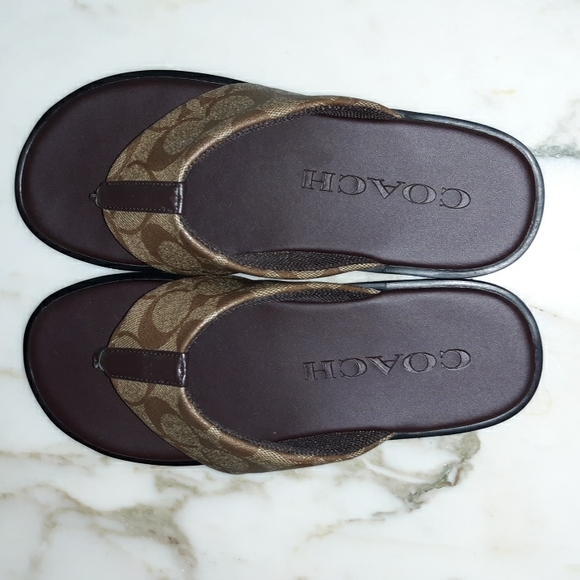Coach "Signature" Canvas Men's Flip-Flops - Picture 5 of 8